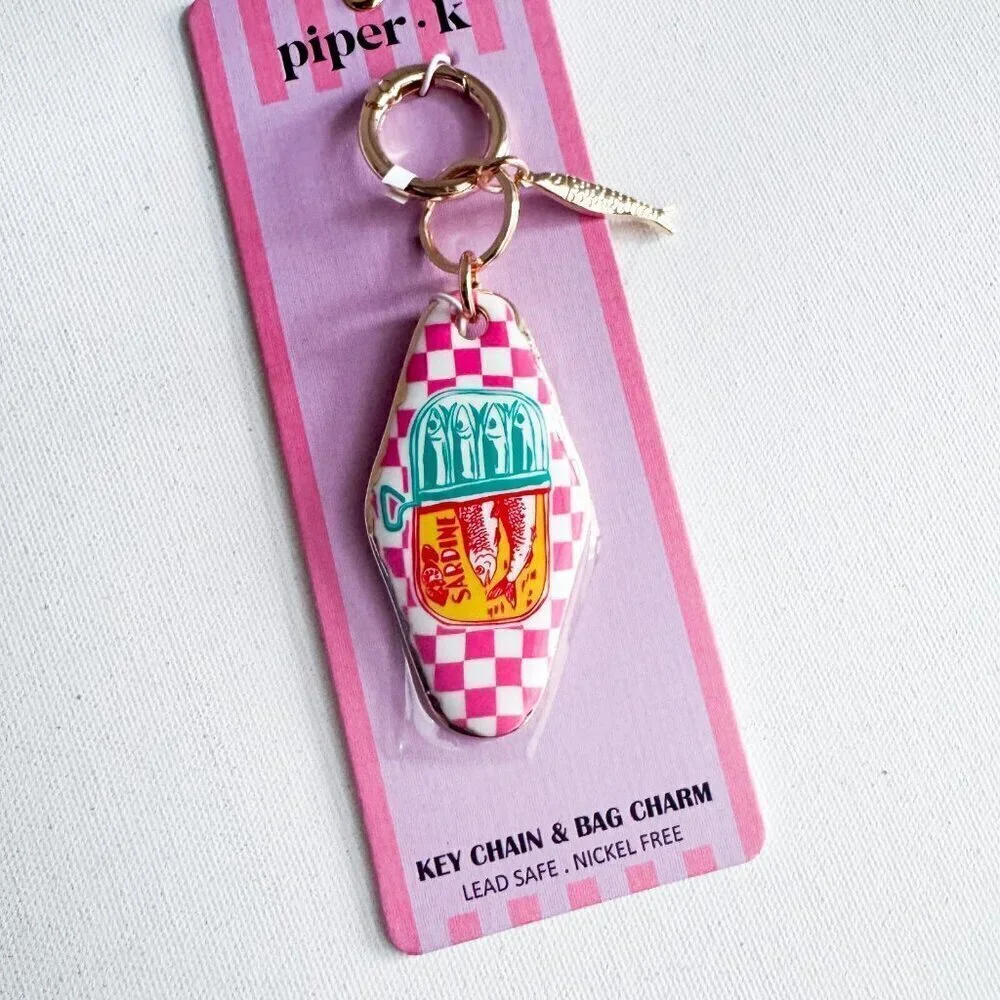 Piper K Sardine Can Print Keychain